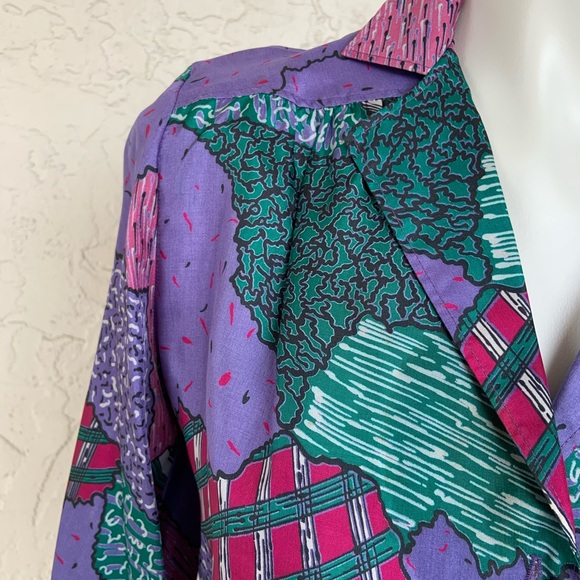 VTG Jeweltone Blouse w/Scarf or Selfbelt - Picture 6 of 8